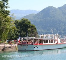 Taxi boat in Annecy, Lake Annecy