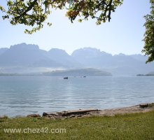 Lake Annecy in spring, Sevrier