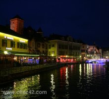 La vieille ville la nuit, Annecy 