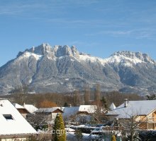 View of the Dents de Lanfon in winter from chez42