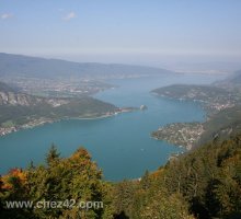 View of Lake Annecy, large and small sections