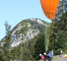 Paragliding take-off point, Lake Annecy