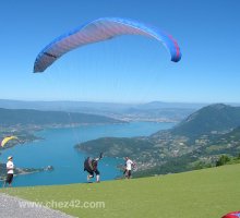 Paragliding over Lake Annecy