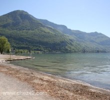 Annecy beach in spring
