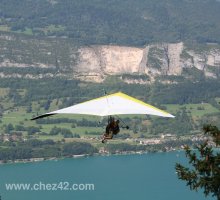 Hang-gliding over Lake Annecy