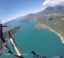 Lake Annecy from the sky, tandem paragliding