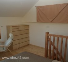 Chez42, main bedroom on mezzanine level