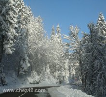En route for the Semnoz ski area, Annecy