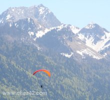 Paragliging over Lake Annecy
