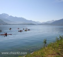 Kayaking on Lake Annecy, Sevrier