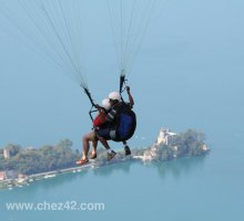 Tandem paragliding, Lake Annecy